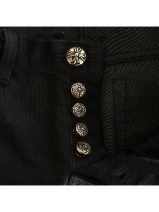 Chrome Hearts RS Bootleg 5 Pkt Dnm Pant Cross Ball Button Boots Cut Denim Pants main image 8